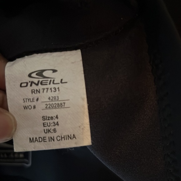 O’Neil Bahia Seamless Paddle Zones Surf Wet Top Girls Size 4 - Picture 5 of 11